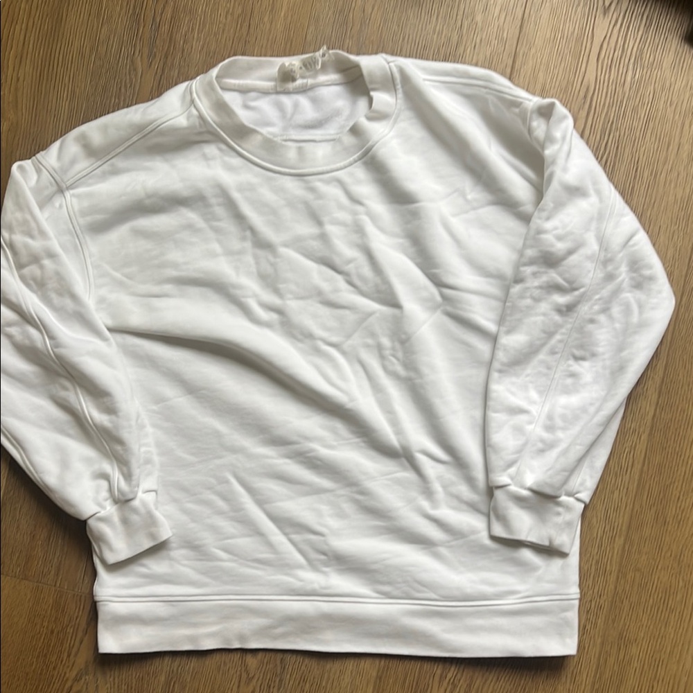 Lululemon Athletica White Crewneck Sweater